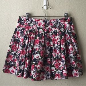 Forever 21 Floral Skater Skirt
